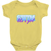 swim like a girl neon Baby Onesie