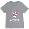 Born Unicorns-Born August V-Neck Tee