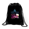 yoga and wine Drawstring Bags