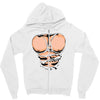 ripped muscles, six pack, Zipper Hoodie