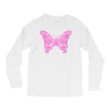 breast cancer butterfly Long Sleeve Shirts