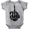 middle finger skeleton bone skull grafitti art Baby Onesie