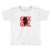 geek girl 3 4 sleeve baseball Toddler T-shirt