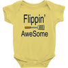 flippin awesome cooking greeting Baby Bodysuit