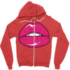 lips shiny Zipper Hoodie