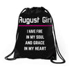 August Girl Drawstring Bags
