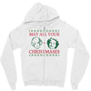 golden christmas Zipper Hoodie