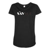 EASY SAVAGE Maternity Scoop Neck T-shirt
