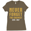 Never Forget The Chemist Ladies Fitted T-Shirt
