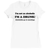 im not an alcoholic im a drunk t shirt x large funny beer pong keg par Ladies Fitted T-Shirt