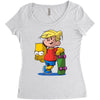 bart simpson Women's Triblend Scoop T-shirt