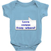 love comes from where Baby Onesie