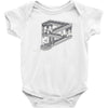 some game involving falling blocks in the style of m.c. escher Baby Onesie