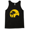 beach silhouette birds sand sunset Tank Top
