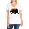 Bear Adventure With Rose Ladies Curvy T-Shirt