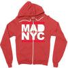 mad nyc new york city run fashion baseball jersey Zipper Hoodie