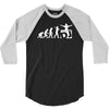 dj evolution funny music mixing djing disk jockey turntable 3/4 Sleeve Shirt
