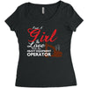 Just A Girl In Love With Her Heavy Equipment Operator Women's Triblend Scoop T-shirt