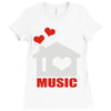 new i love house Ladies Fitted T-Shirt