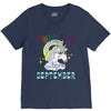 unicorns are born in september cute unicorn V-Neck Tee