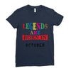 legends are born october Ladies Fitted T-Shirt