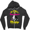 my pitbull is a sweetheart Zipper Hoodie