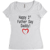 happy 1st father day Women's Triblend Scoop T-shirt