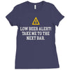 low beer alert Ladies Fitted T-Shirt