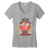 who knows sign language Women's V-Neck T-Shirt