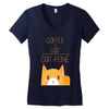 cattfeine mug Women's V-Neck T-Shirt