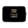 august girl is a perfect combination of princess and warrior Laptop sleeve