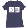 push button receive bacon Ladies Fitted T-Shirt