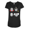 halloween hedgehogs Maternity Scoop Neck T-shirt