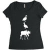 duck duck moose funny Women's Triblend Scoop T-shirt