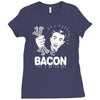 love bacont fun ny Ladies Fitted T-Shirt
