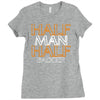 half man half badger Ladies Fitted T-Shirt