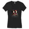 biking down main street Women's V-Neck T-Shirt