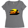 Mufasa and Simba Lion King Women's Triblend Scoop T-shirt