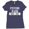psycho ward  funny  fancy dress horror halloween mental health Ladies Fitted T-Shirt