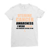 Uterine Cancer Awareness I Wear Peach For Some Special To Me Ladies Fitted T-Shirt