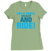 Eat Sleep Ride Ladies Fitted T-Shirt