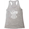beer does not ask questions Racerback Tank
