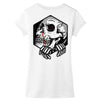 skull hexagon Women's V-Neck T-Shirt