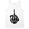 middle finger skeleton bone skull grafitti art Tank Top