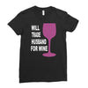 husband for wine Ladies Fitted T-Shirt