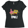 Trouble Women's Triblend Scoop T-shirt
