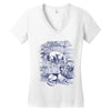 quick brown fox Women's V-Neck T-Shirt