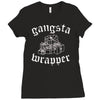 gangsta wrapper Ladies Fitted T-Shirt