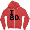 i love 80's Zipper Hoodie