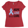 hope love cure stomach cancer awareness Women's Triblend Scoop T-shirt
